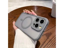 Capa Para Iphone 15 Pro Max Compatível Com Magsafe Pctpu Com Dissipação De Calor - Cinza