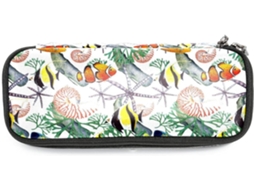 Estojo Lápis Com Estampa De Peixes Tropicais Em Aquarela, Grande Capacidade, Marcadores, Organizador Escolar
