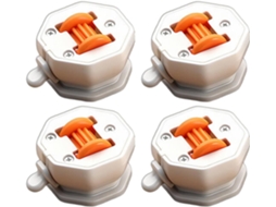 8 Conectores de Tubo Quadrado para Tubos de 1 Estágio, Fácil Montagem em Rack, Conectores de Tubo Quadrado em Formato T