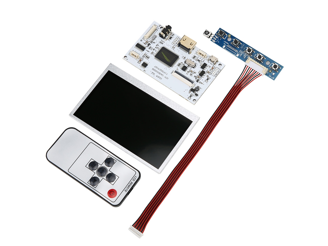 Laxiscreed Driver Board Ttl Para Tela Lcd 4.3" 480x272 Compatível Com Raspberry Pi