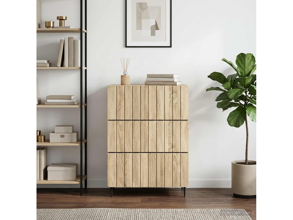 Vidaxl Gabinete De Gavetas 66 X 34,5 X 92 Cm Derivados De Madeira