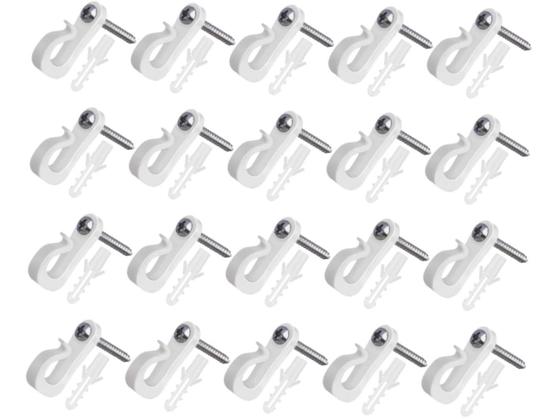 Conjunto De 20 Ganchos Rosca Para Pendurar Luzes, Ideais Decoração Ext