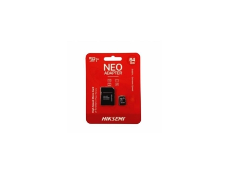 Cartão de Memória M-Sd 64G Micro Sdhc Série C1 com Adaptador 92Mb/S 30Mb/S Classe 10 HIKSEMI