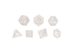 Mali 7pcs Dados Poliédricos Ocos de Cobre para Jogos de Rpg Festas de Férias Mesa