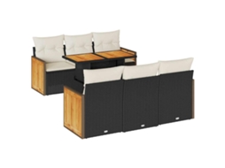 Garden Sofa Set, Garden Sofa Sets Vidaxl Preto Rattan / Vime (n/a)