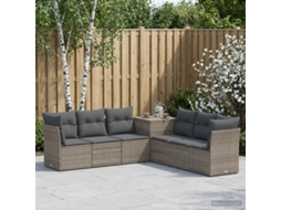Vidaxl Conjunto De Sofás 7 Unid. Cinza E Cinza Escuro
