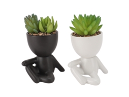 Vaso De Suculenta Artificial Laxiscreed Para Decoração De Mesa, Pack De 2 Peças