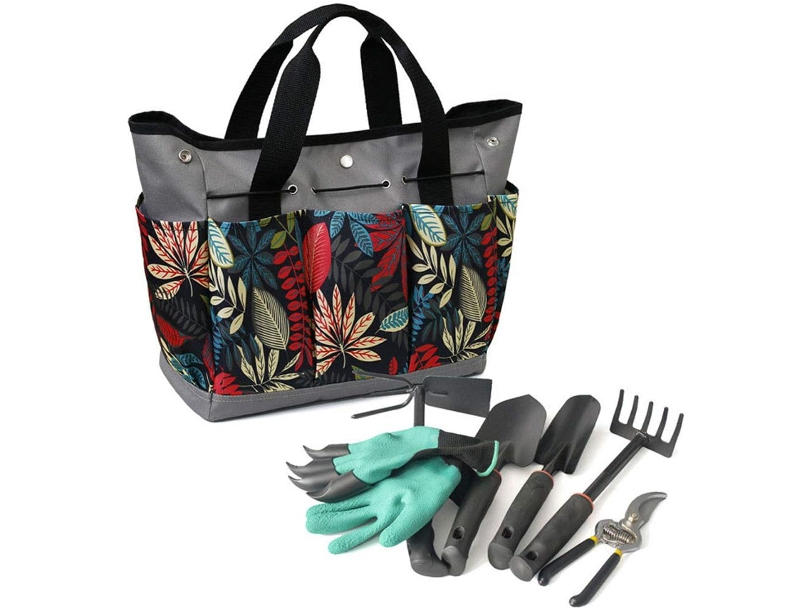 Bolsa para ferramentas de jardim, poliéster 600D, 48,5 x 30 cm, armazenamento portátil com várias bolsas, Fivela De