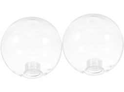 Conjunto De 2 Globos De Vidro Transparente Para Luminárias Redondas.