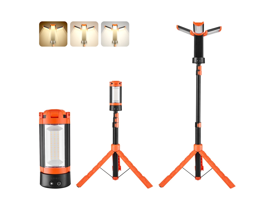 Luz De Trabalho Led Com Tripé Recarregável Sem Fios 6 Ah 3000 K 6500 K Vevor