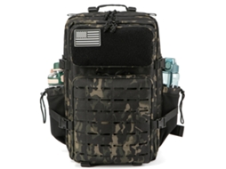 Mochila Tática De Grande Capacidade, Adequada Para Montanhismo, Caminhadas, Fitness E Viagens De Curta Distância. Preto