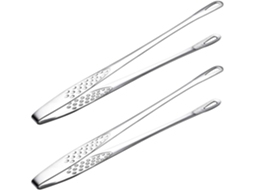 Conjunto De 2 Pinças Aço Inoxidável Para Bife, Confortáveis E Laváveis, Ideais Para Churrasco E Preparo De Carnes