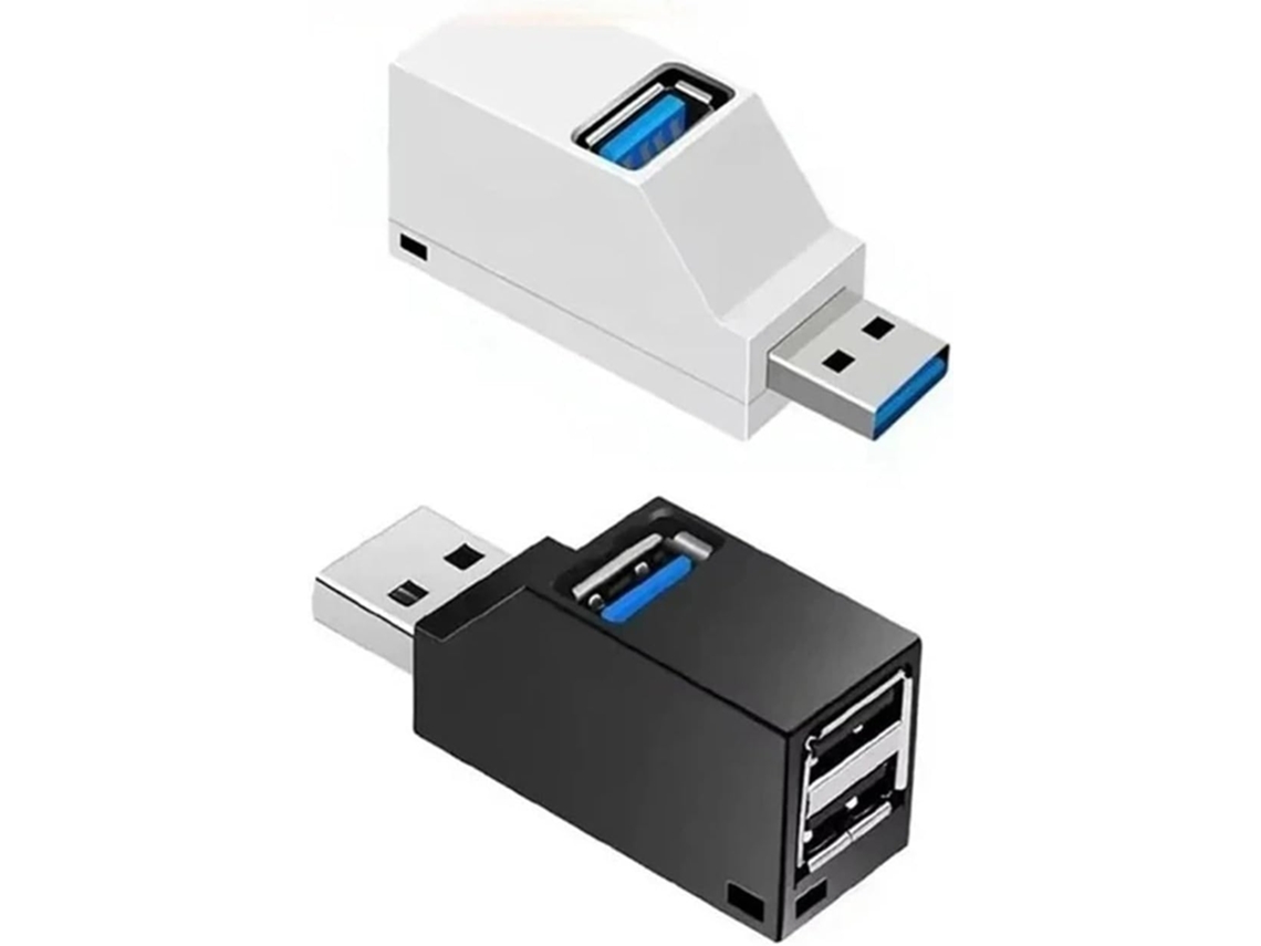 Hub Usb 3.0 De 3 Portas, 5 Gbps, Para Laptop, Pc E Mac (hub Preto)