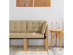 Vidaxl Sofá De Canto Outdoor Branco