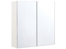 Armário de casa de banho BELIANI Navarra de Contraplacado de madeira Branco 60x14x60