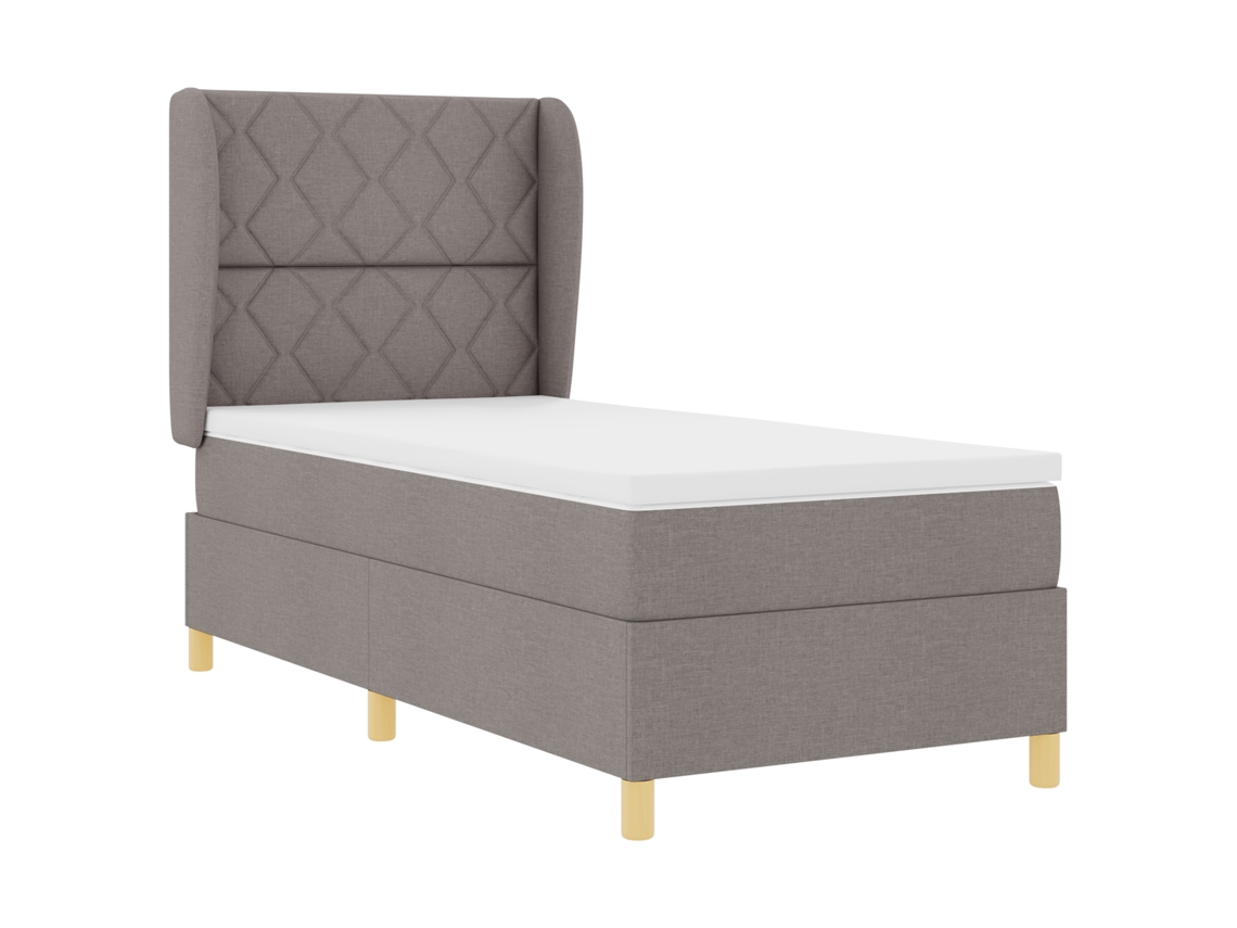 Colchão De Cama De Molas Pocket Taupe Vidaxl Castanho-acinzentado Tecido (100x200 Cm)