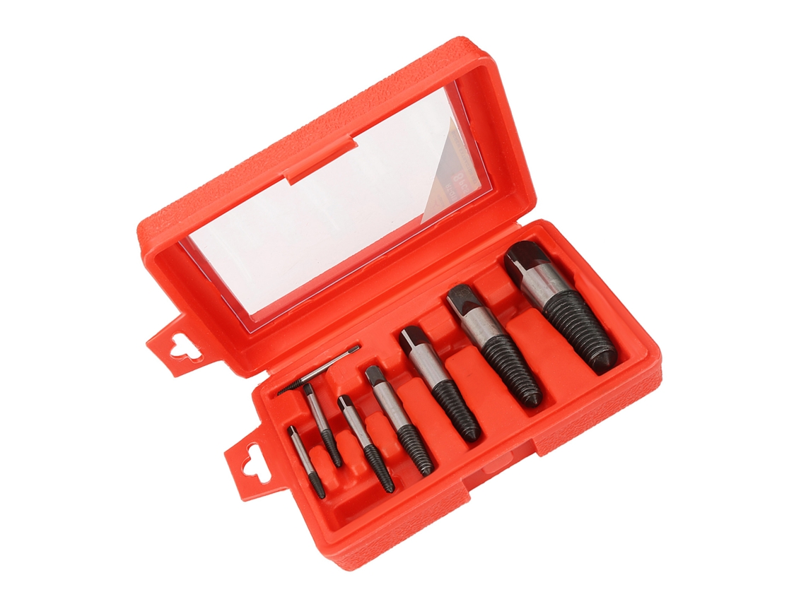 Laxiscreed Kit De Extração De Parafusos E Porcas Danificados, 8 Peças Para Remoção Eficiente