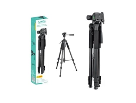 Tripé Universal para Câmara/Telémovel de 1752Mm com Pega e Saco de Transporte/Proteção SANDA Sd-3647 Preto .