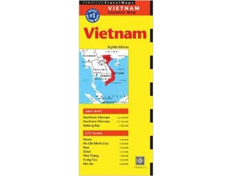 Livro vietnam travel map eighth edition de periplus editions (inglês)