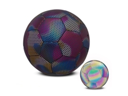 Pelota De Fútbol Reflectante Luminosa Tamaño 4 Y 5 Para Niños Y Adultos Con Bomba De Aire Y Bolsa De Transporte 4 Multicolor Negro