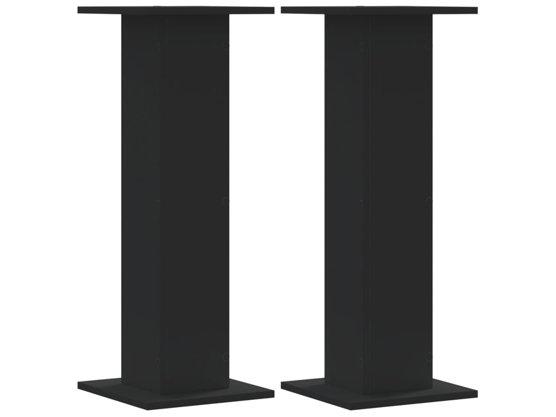Vidaxl Suportes P/ Plantas 2 Pcs 30x30x80 Cm Derivados Madeira Preto