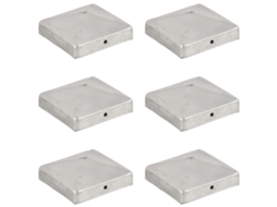 Post Cap, Post Caps Vidaxl Prateado Metal (91 X 91 Mm)