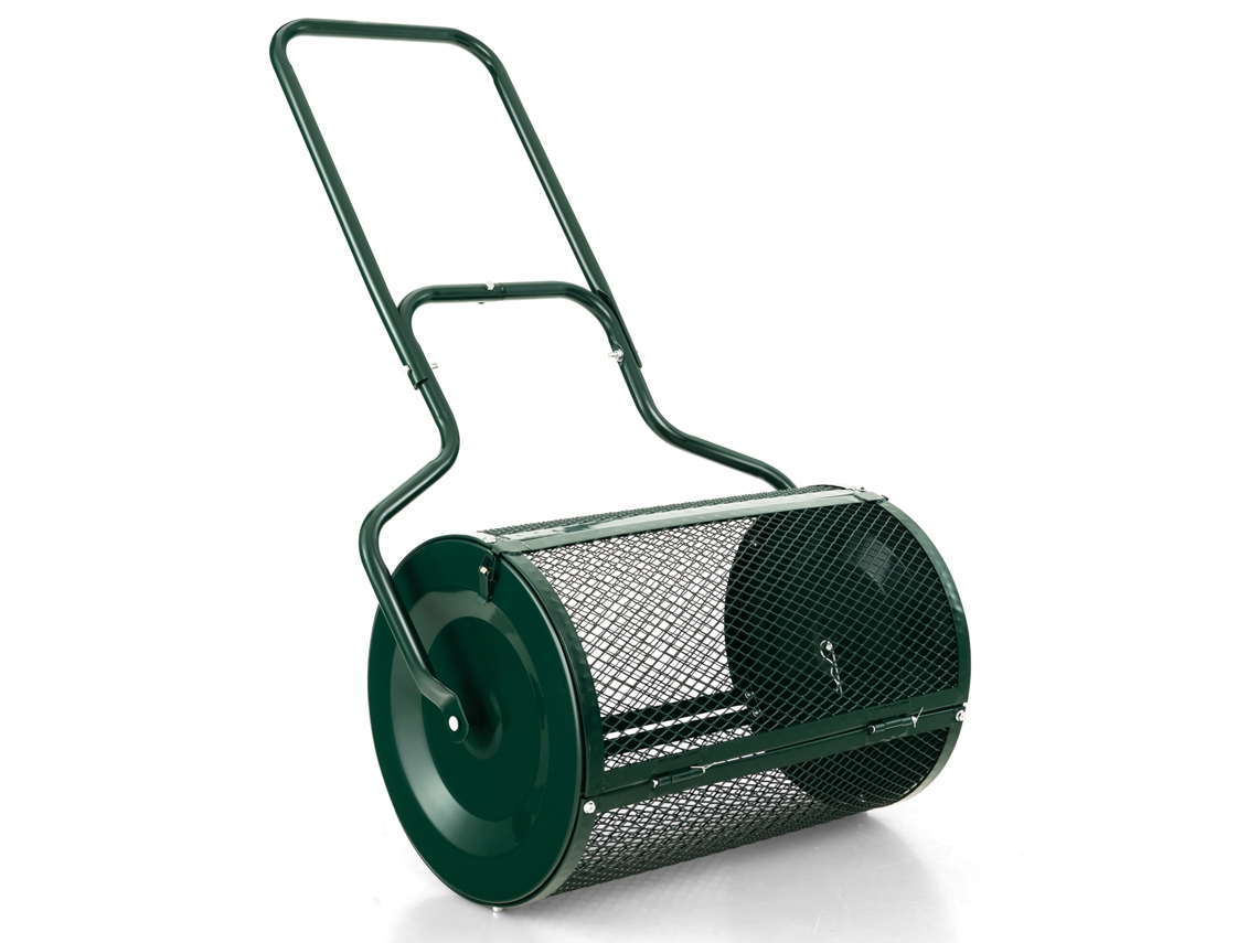 Espalhador de Relva COSTWAY Portátil (75l Ferro Verde)