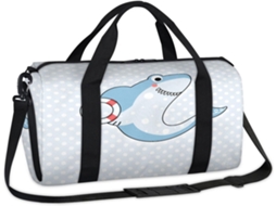 Bolsa Bolinhas Tubarão 45x21x23cm Tecido Poliést. S/MARCA