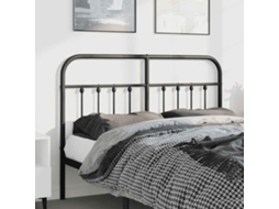 Vidaxl Cabeceira De Substituição 135 Cm Metal Preto