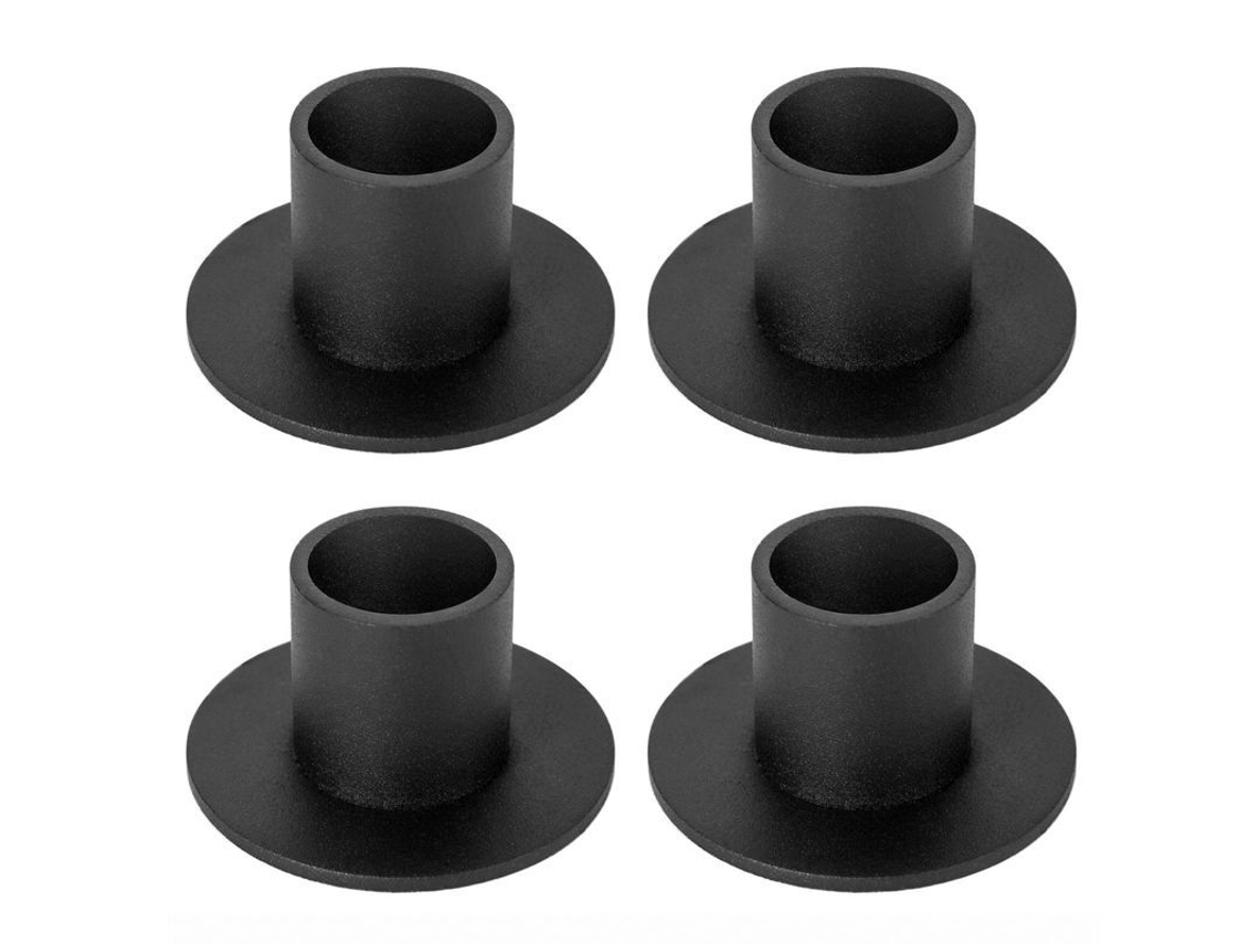Nova Line 4 Suportes para Velas Preto Retro Decorativo Rustico para Casa com Design Simples Moderno
