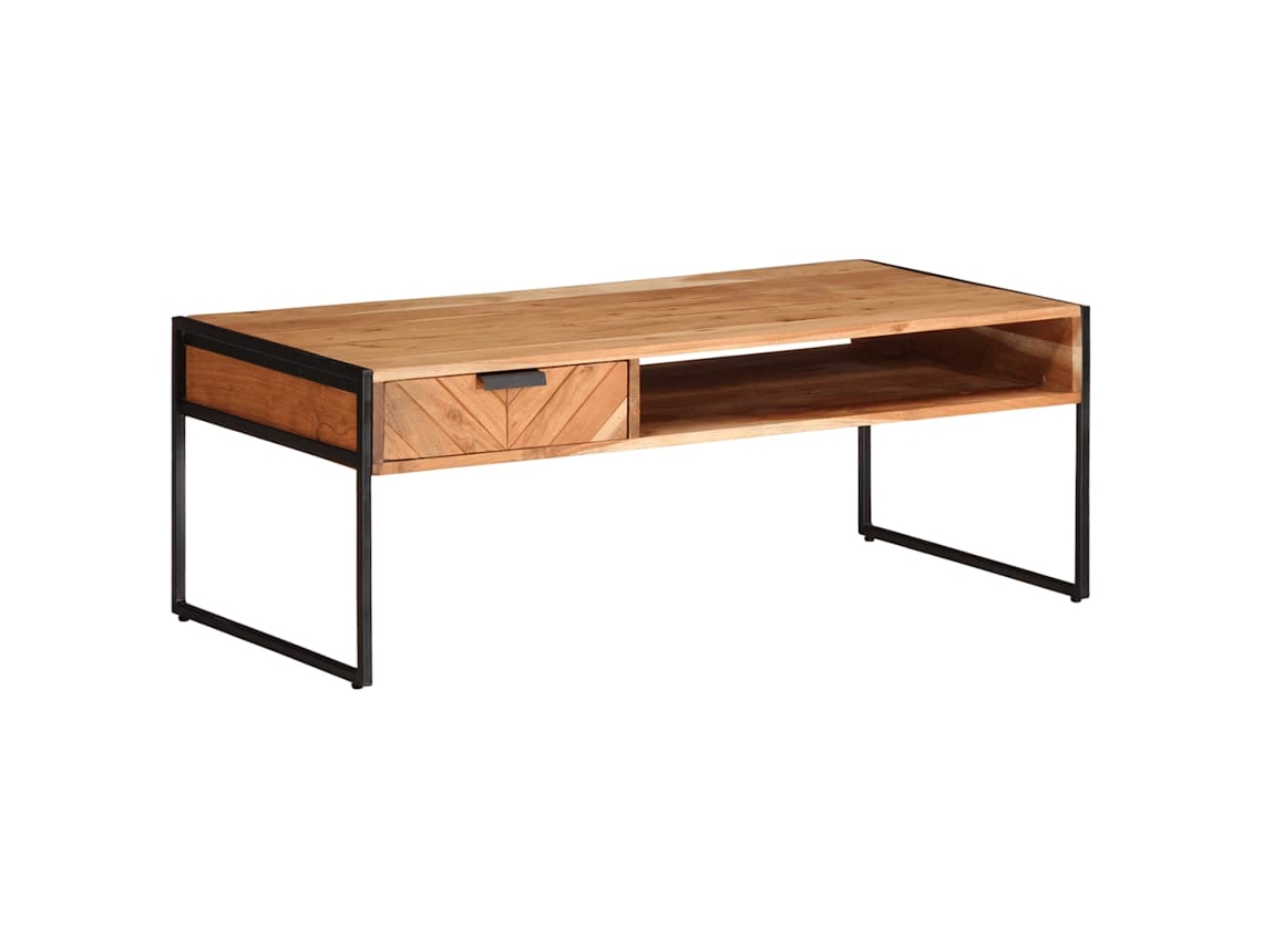 Vidaxl Mesa De Centro 110x55x40 Cm Madeira De Acácia Maciça