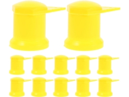 Conjunto De 24 Capas Amarelas Para Porcas Roda Automotivas 33 Mm,indicadores Caminhões E Carros.