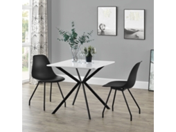 Mesa de Refeição [EN.CASA]  (Branco - MDF lacado - 78 x 78 x 75 cm)