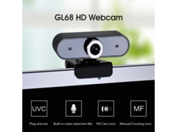 Câmera web HD 1080p com microfone, plug and play para ensino online, videoconferências | S/MARCA