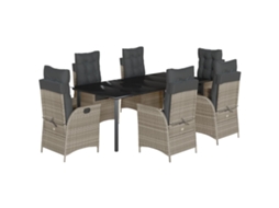 Garden Dining Set, Garden Dining Sets Vidaxl Cinzeto Rattan / Vime (200 X 100 X 74 Cm)