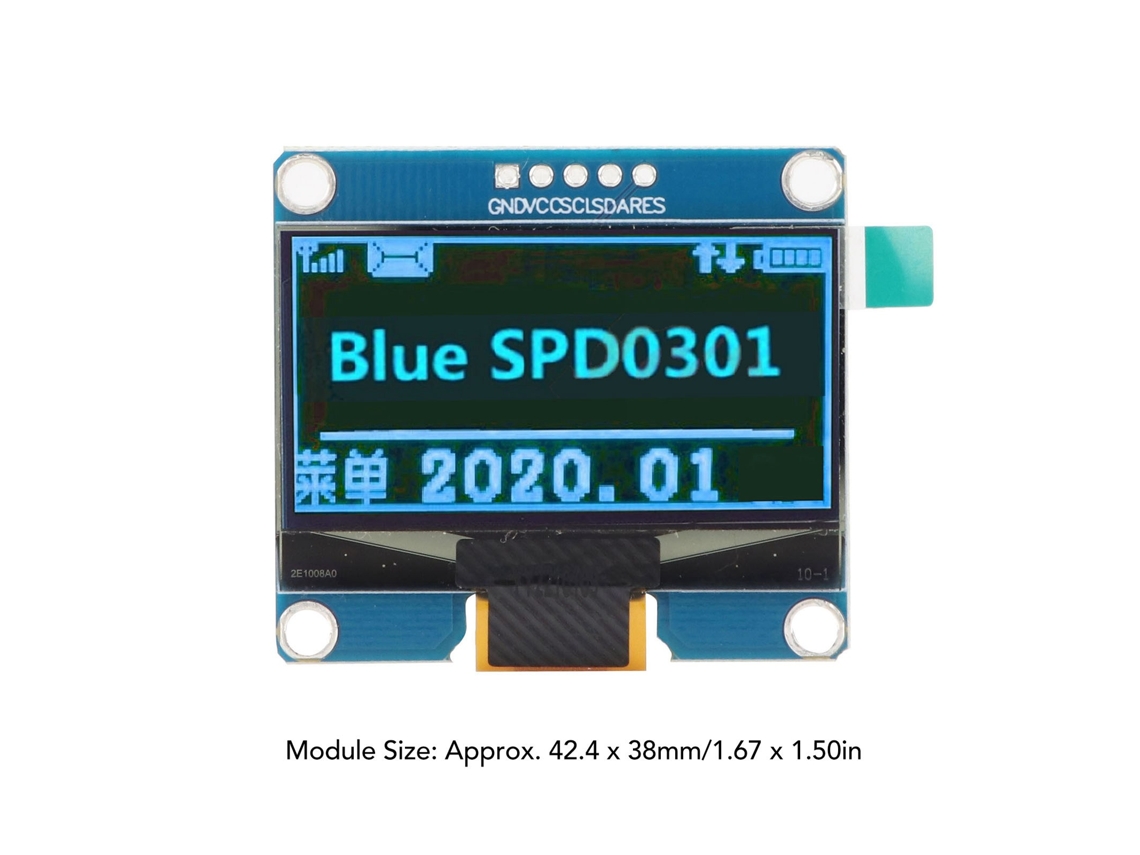 Módulo De Display Oled 1.54 Polegada Spi Iic 128x64