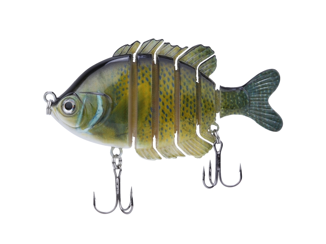 Bionic Bait (bionic Fish Lure, Multi-section Swimming Posture) Lure Bionic Bait Six-section Fish Small Tilapia Treble Hook (8.5cm 24.7g) Size 5