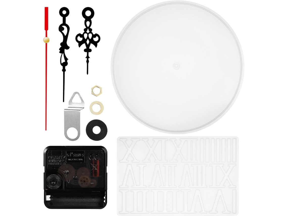 Molde De Silicone Durável E Fácil De Desenformar, Com Numerais Romanos E Design De Relógio Redondo.