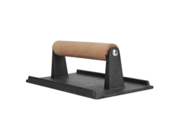 Prensa de Ferro Fundido para Churrasco com Cabo de Madeira | S/MARCA
