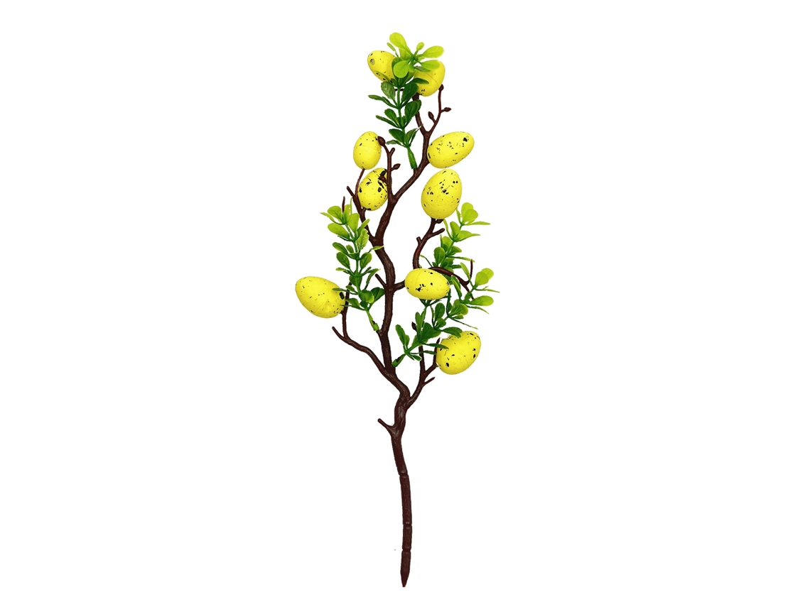 Laxiscreed Ovo De Páscoa Spotted 35cm Com Cortante De Plástico Amarelo Para Decoração