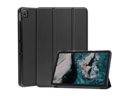 Capa de couro texturizada Custer da Webake para tablet Nokia T20 (tripla)