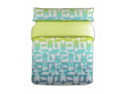 Conjunto de capa de edredom HOSTELINE HARRIS (Verde)