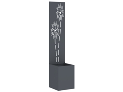 Conjunto 1 Tela De Jardim Vidaxl Antracite Aço (32 X 32 X 150 Cm)