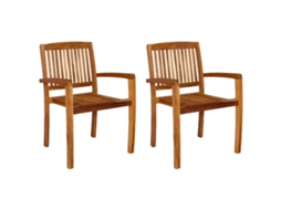 Stacking Dining Chair, Stacking Dining Chairs Vidaxl Marrom Teca (n/a)