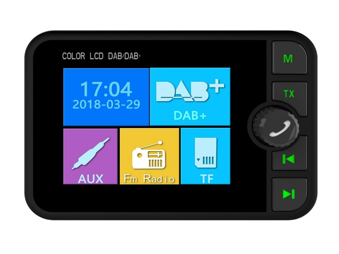 Rádio para Carro/Dab Adaptador de Rádio 2 4 Lcd Bluetooth Transmissor Fm Chamada Viva-Voz Kit para Carro Mp3 Player Receptor de Música Rádio