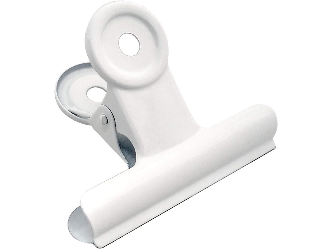 Conjunto de 15 Clipes de Papel Coideal Bulldog 2 Polegadas, Brancos BRILVIBERA