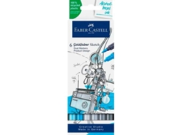 Conjunto de Canetas de Feltro FABER-CASTELL Goldfaber Sketch Product Design Duplo 6 Peças