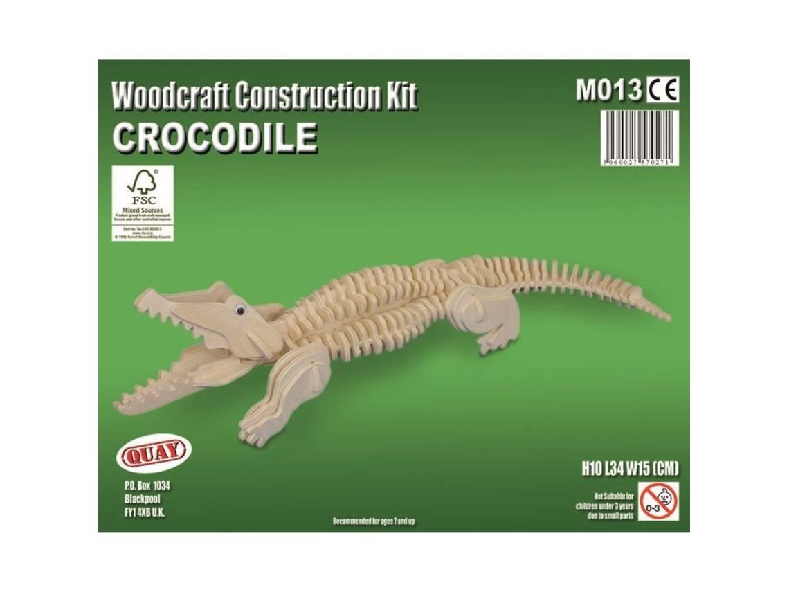 Kit de construção em madeira Crocodile QUAY FSC