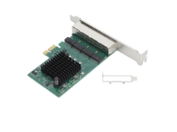 Placa De Rede Gigabit De 4 Portas Pcie X1 Rtl8111h 1000m Rj45 Para Desktop E Servidor