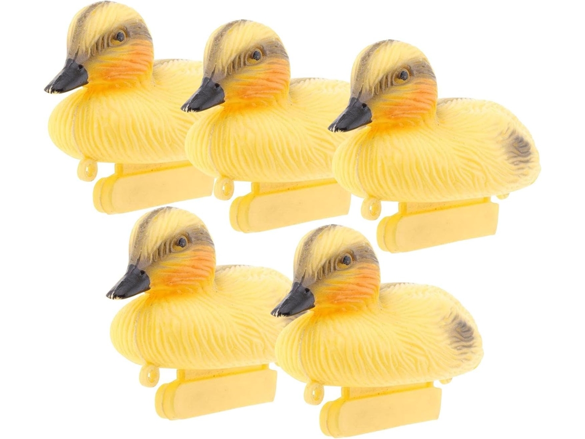 Isca Flutuante para Patos Kit de 5 Estátuas Realistas de Patos para Lagoa, Enfeite Fofo de Patinho para Áreas CHABERLU
